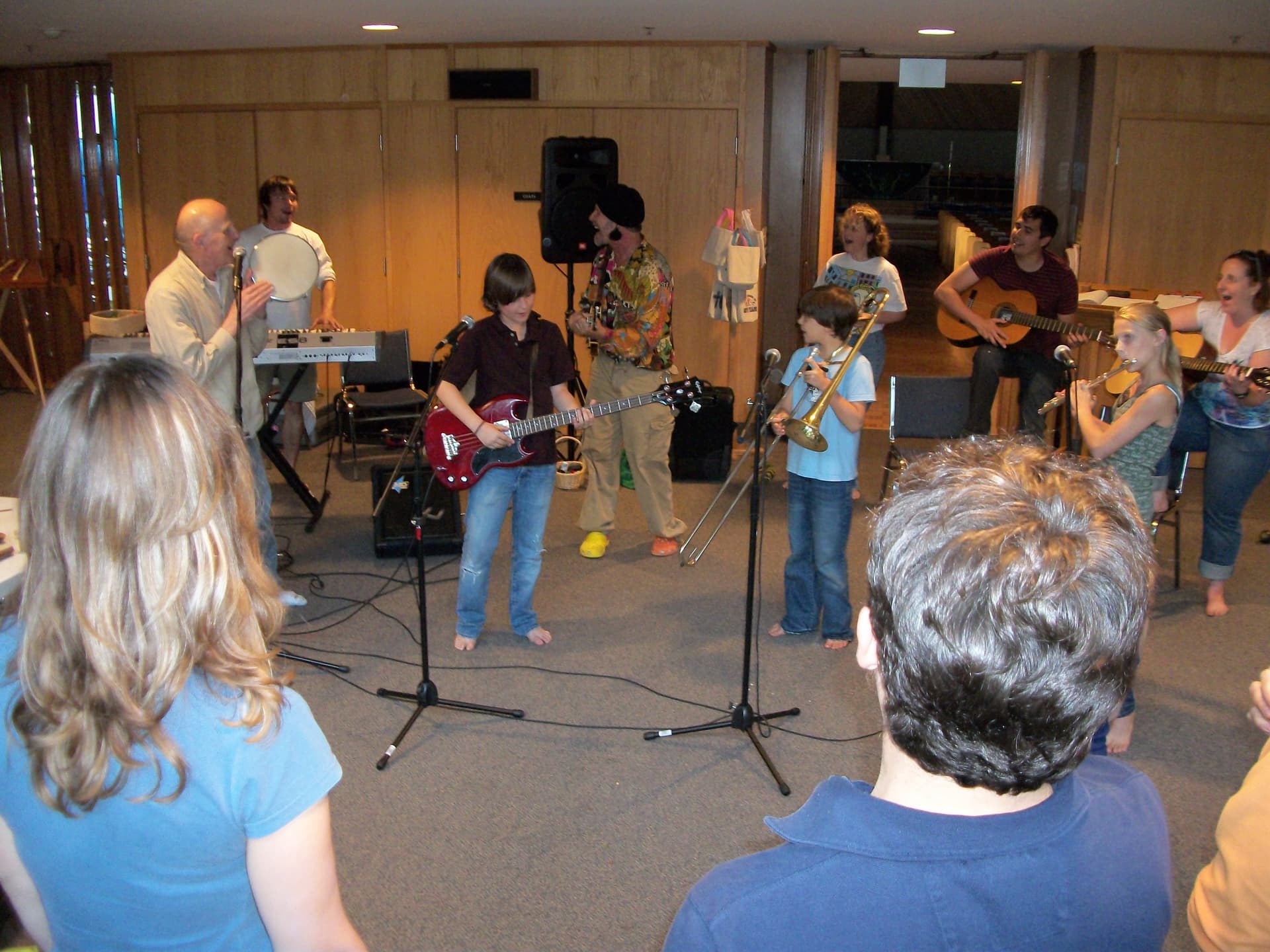 Children at summer music camp